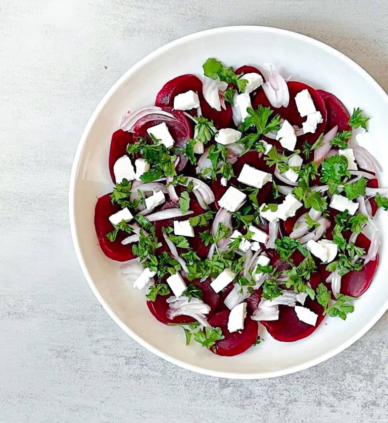 Beet Salad with Feta Cheese