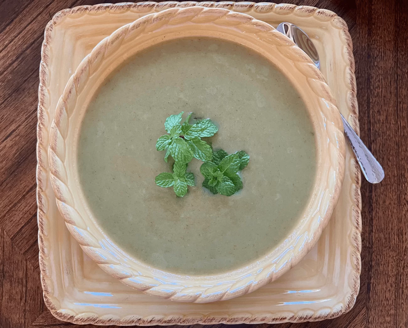 leek soup recipe garnished